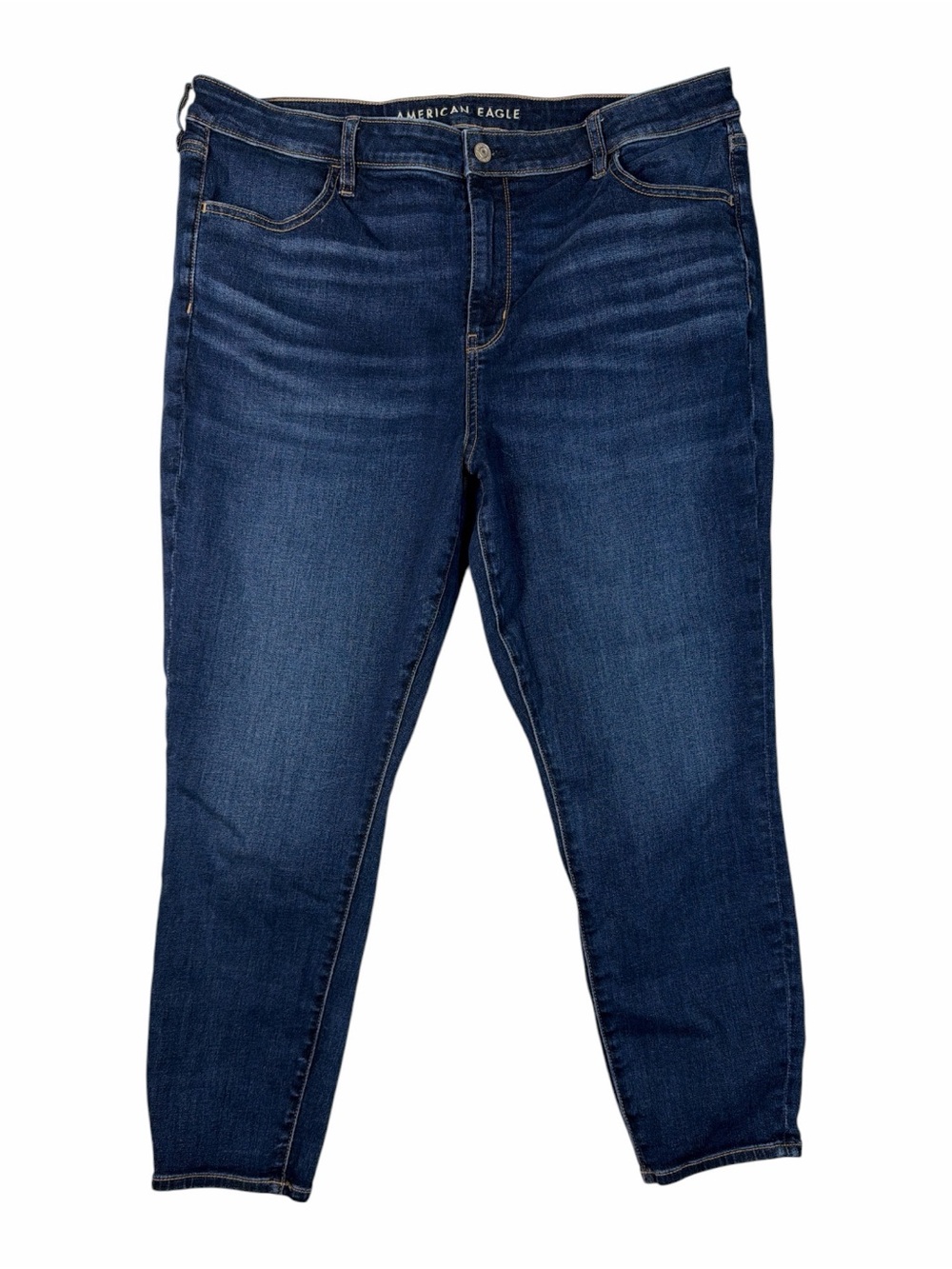 American Eagle Mid Rise Jegging Crop Dark Wash Stretch Jeans Size 20 Regular